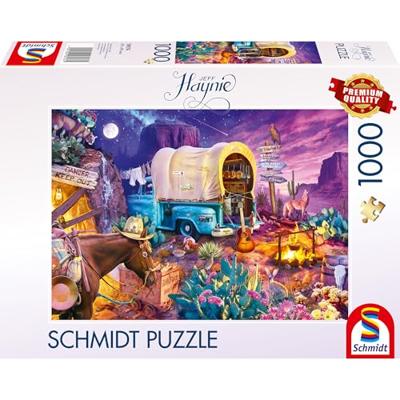 Puzzel - SCHMIDT SPIELE - Romantisch kamperen in het Wilde Westen - 1000 stukjes - Vanaf 12 jaar