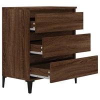 Dressoir 60x35x70 cm bewerkt hout bruineikenkleurig - thumbnail