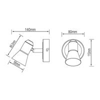 Brilliant Strak wandspotjeSanny - G15410/77 - thumbnail