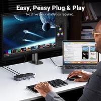 UGREEN USB Switch 2PC met 1xUSB C Poort en 3xUSB A Poorten, 2 in 4 uit USB 3.0 switcher aluminium behuizing met desktopcontroller 2 USB A auf A Kabeln - thumbnail