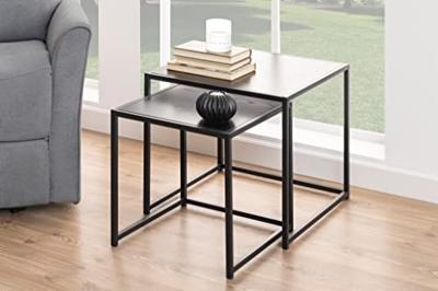 Bendt Bijzettafel 'Holger' set van 2 stuks, kleur Zwart