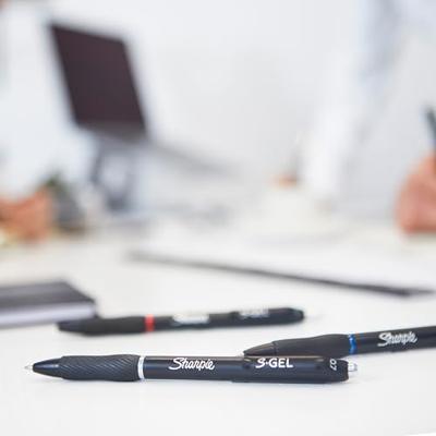 Sharpie S-gel roller, medium punt, blister van 3 stuks, zwart Sharpie S-gel roller, medium punt, blister van 3 stuks, zwart