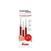 Gelschrijvervulling Pentel LR7 Energel medium rood set à 3 stuks - thumbnail