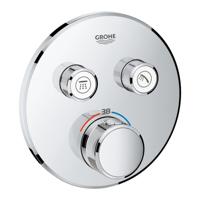 Grohe SmartControl Inbouwthermostaat - 3 knoppen - rond - supersteel 29119dc0 - thumbnail