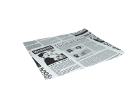 Vetvrij papier 33x30cm hamburgervellen krant wit - thumbnail