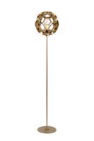 Lucide HANNELORE - Vloerlamp - Ø 30 cm - 1xE27 - Mat Goud / Messing - thumbnail