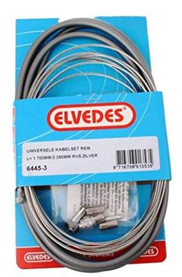 Elvedes Remkabelset 1700/2350 mm rvs zilver/grijs