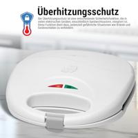 Clatronic ST 3477 sandwich maker 750 W Wit - thumbnail