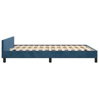 Bedframe zonder matras 140x200 cm fluweel donkerblauw - thumbnail
