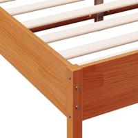 Bedframe massief grenenhout wasbruin 140x190 cm - thumbnail
