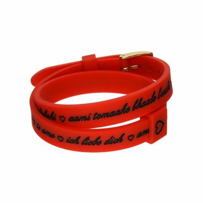 il mezzometro I LOVE YOU GOLD - BRACCIALE IN SILICONE/SILICONE BRACELET Dames armband