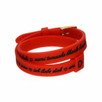 il mezzometro I LOVE YOU GOLD - BRACCIALE IN SILICONE/SILICONE BRACELET Dames armband - thumbnail
