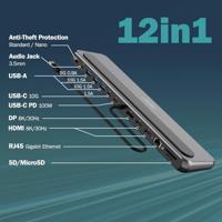 Digitus DA-70919 USB-C dockingstation Geschikt voor merk (dockingstation): Universeel Ondersteunt 8K@30 Hz (1x) / 4K@30Hz (2x) - thumbnail