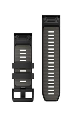 Garmin QuickFit, 26mm zwart/kiezelgrijze siliconen band