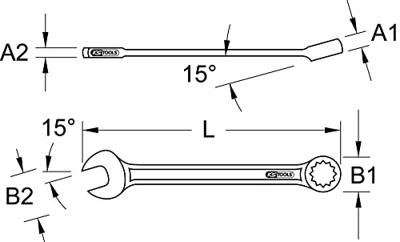 KS Tools 963.7283 963.7283 Ring-steeksleutel Sleutelbreedte (metrisch) 24 mm