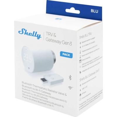 Shelly Shelly BLU TRV Heizkörperthermostat Einzelpackung Gateway, Radiatorthermostaat Bluetooth Low Energy, WiFi Shelly Shelly BLU TRV Heizkörperthermostat Einzelpackung Gateway, Radiatorthermostaat Bluetooth Low Energy, WiFi