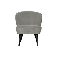 WOOOD Sara fauteuil ribstof Vergrijsd Groen - thumbnail