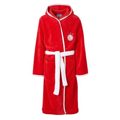 Ajax Ajax Amsterdam unisex Ajax fleece badjas met logo junior rood/wit Ajax Ajax Amsterdam unisex Ajax fleece badjas met logo junior rood/wit