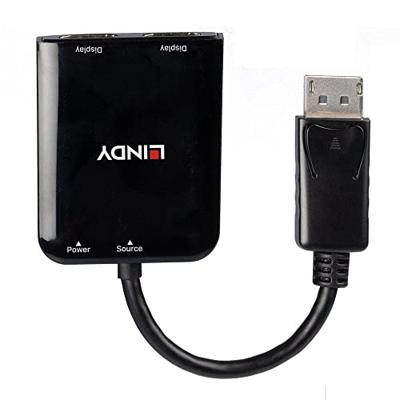 LINDY 38430 DisplayPort-splitter 2 poorten Zwart
