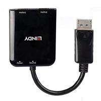 LINDY 38430 DisplayPort-splitter 2 poorten Zwart - thumbnail