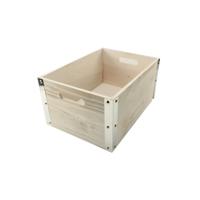 Fietskrat van stoer hout met stalen hoek profiel Medium - thumbnail