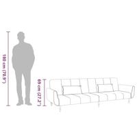 Slaapbank 2-zits met 2 kussens fluweel donkergrijs - thumbnail