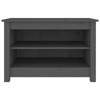VidaXL Schoenenbank 70x38x45,5 cm massief grenenhout grijs - thumbnail