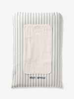 Personaliseerbare aankleedkussenhoes HANOÏ saliegroen - thumbnail