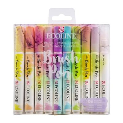 Brushpen talens ecoline set 10 stuks pastel Brushpen talens ecoline set 10 stuks pastel