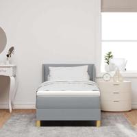 Boxspringbed met Matras Lichtgrijs, 100 x 200 cm, Stof. - thumbnail