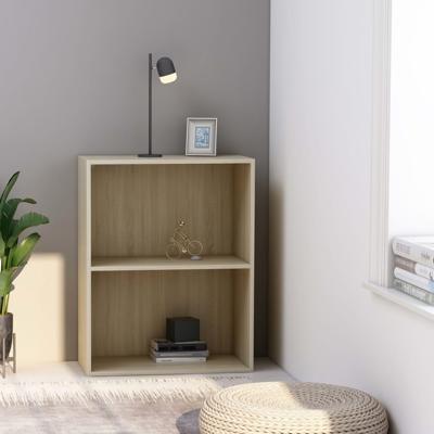 Boekenkast 2 schappen 60x30x76,5 cm bewerkt hout sonoma eiken Boekenkast 2 schappen 60x30x76,5 cm bewerkt hout sonoma eiken