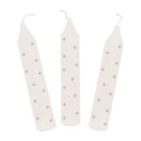 Goki verjaardagskaarsen met grijze stippen, 10st. - thumbnail