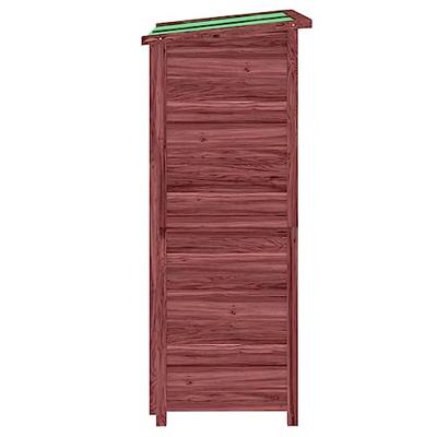 Tuinschuur 83x57x140 cm massief grenenhout mokkakleurig Tuinschuur 83x57x140 cm massief grenenhout mokkakleurig
