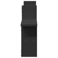 Wandschappen 2 st 38x12x38 cm bewerkt hout zwart - thumbnail