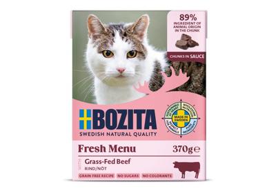 Bozita met rund stukjes in saus natvoer kat 12 x 370 g