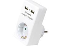 LogiLink PA0112 USB-oplader Thuis Uitgangsstroom (max.) 2000 mA 2 x USB, Randaarde stopcontact - thumbnail