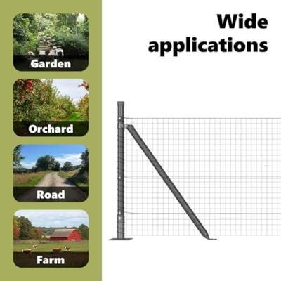 VidaXL Afrasteringspaal grijs 10 x 0,8 m (12 x 12 mm gaas)