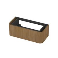 INK - Afgeronde Onderkast Fineer 1 Lade Softclose Tbv Grepen - 1000x450x350 Mm - Light Veneer - thumbnail