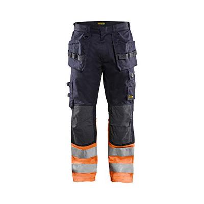 Blåkläder Multinorm inherent werkbroek 14891513 | Marineblauw/Oranje | Maat 52 - 7330509720608