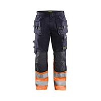 Blåkläder Multinorm inherent werkbroek 14891513 | Marineblauw/Oranje | Maat 52 - 7330509720608 - thumbnail