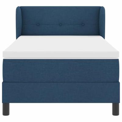 Boxspringbed met matras stof blauw 80x200 cm
