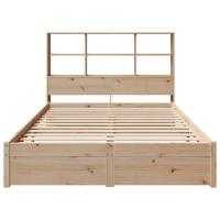Bed met boekenkast zonder matras massief grenenhout 140x190 cm - thumbnail