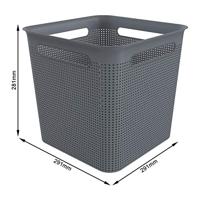 Rotho BRISEN Opbergmand 29.1x29.1x28.1 cm 18L Antraciet - thumbnail