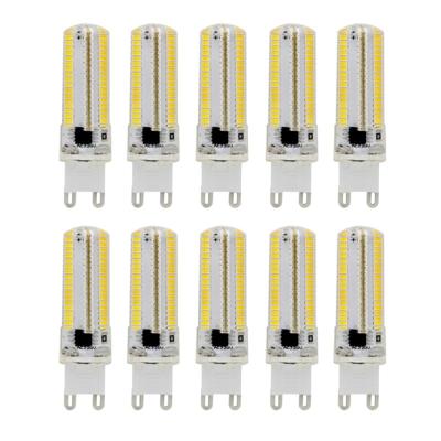 10 stuks G9 7W 3014 SMD 152 LEDs warm wit dimbaar silicone Corn lamp energiebesparende lamp AC 110V 10 stuks G9 7W 3014 SMD 152 LEDs warm wit dimbaar silicone Corn lamp energiebesparende lamp AC 110V