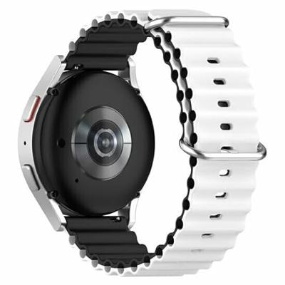 Ocean Style bandje - Wit / zwart - Xiaomi Redmi Watch 5 Active / Redmi Watch 5 Lite