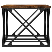 Salontafel 100x49x40 cm bewerkt hout gerookt eikenkleurig - thumbnail