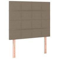 Boxspring met matras stof taupe 90x190 cm - thumbnail