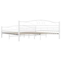 Bedframe metaal wit 200x200 cm - thumbnail