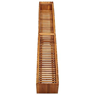 VidaXL Plantenbak verhoogd 200x30x25 cm massief acaciahout VidaXL Plantenbak verhoogd 200x30x25 cm massief acaciahout