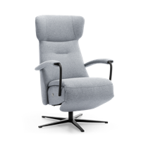 Relaxstoel C-102 Lichtblauw Stof - thumbnail